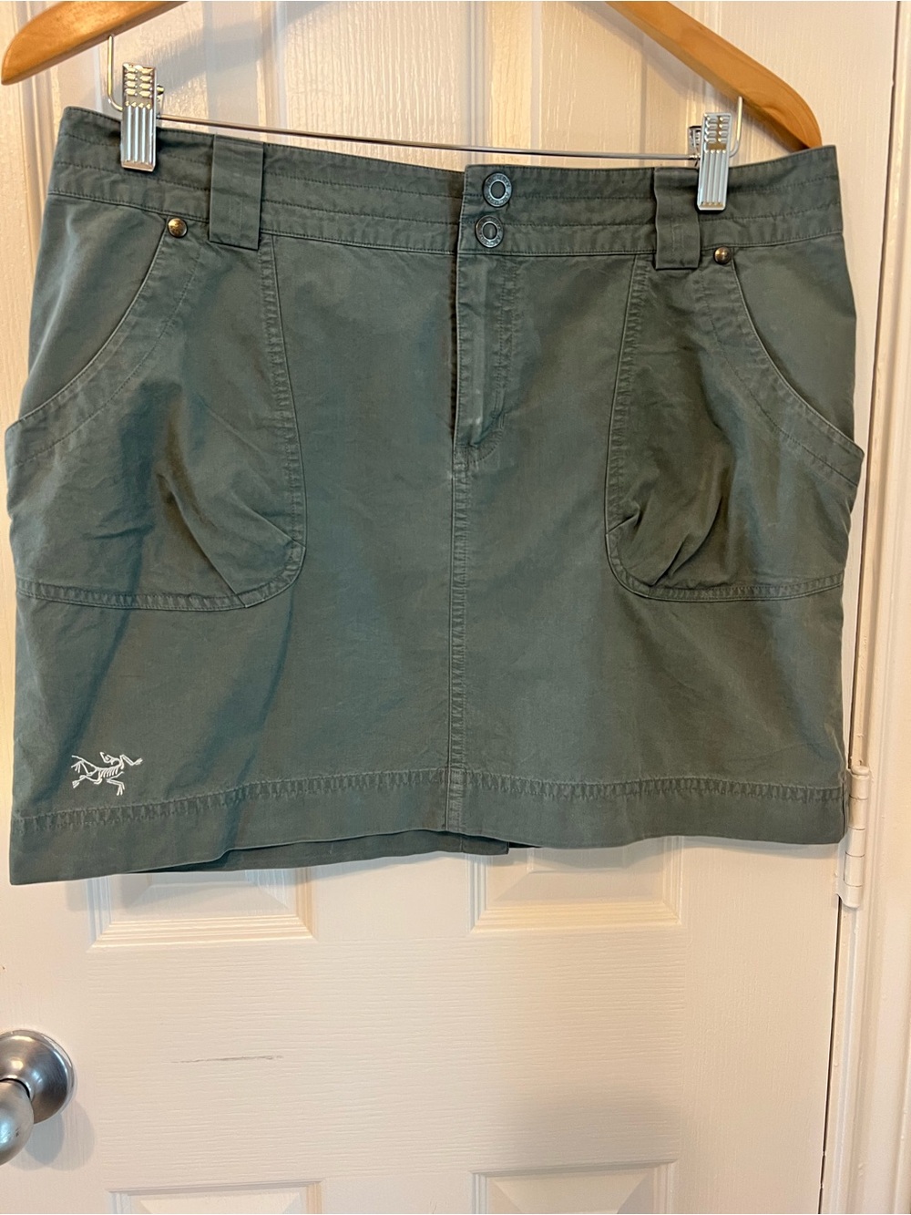 Arc'teryx Olive Green Utility Pocket Mini Skirt, Size 10